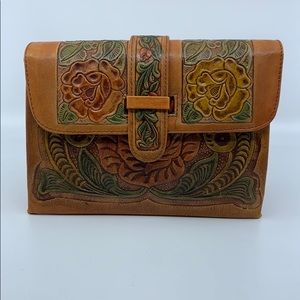 Leather colorful medium purse